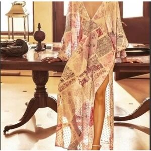 Hemant & Nandita Asher Kaftan Maxi Dress in Lilac